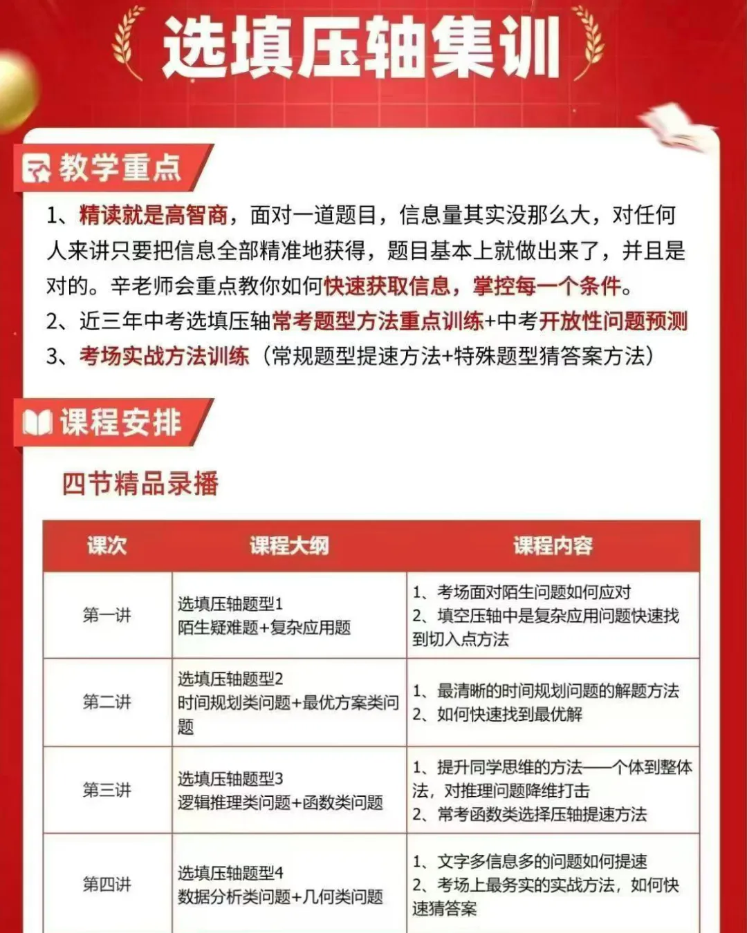 26谢全民双提中考冲刺专题课 数学几何+函数双压轴 选填压轴集训 物理新情境集训 英语综合压轴集训冲高分 第3张