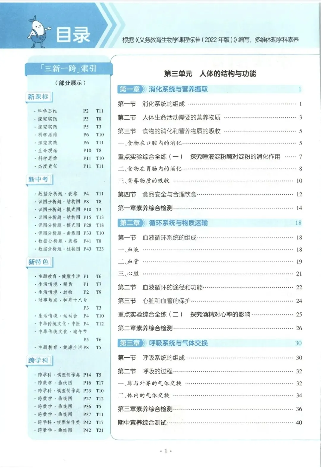 《5年中考3年模拟》初中同步全练版-冀少版生物7年级下册丨pdf电子版,可下载打印 第2张