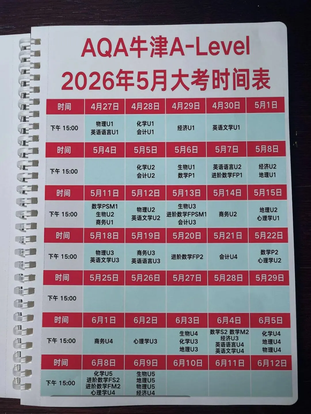 5月AQA考试局AQA化学u2真题已到 第3张