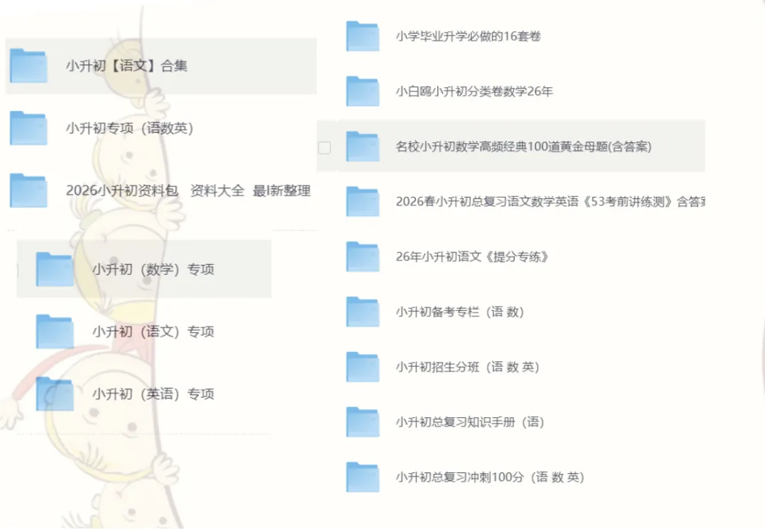 2026春小升初真题专项汇编资料包(语文选择题+文言文+作文母题+数学专项+英语专项)|PDF电子版 免费分享 持续更新 第1张