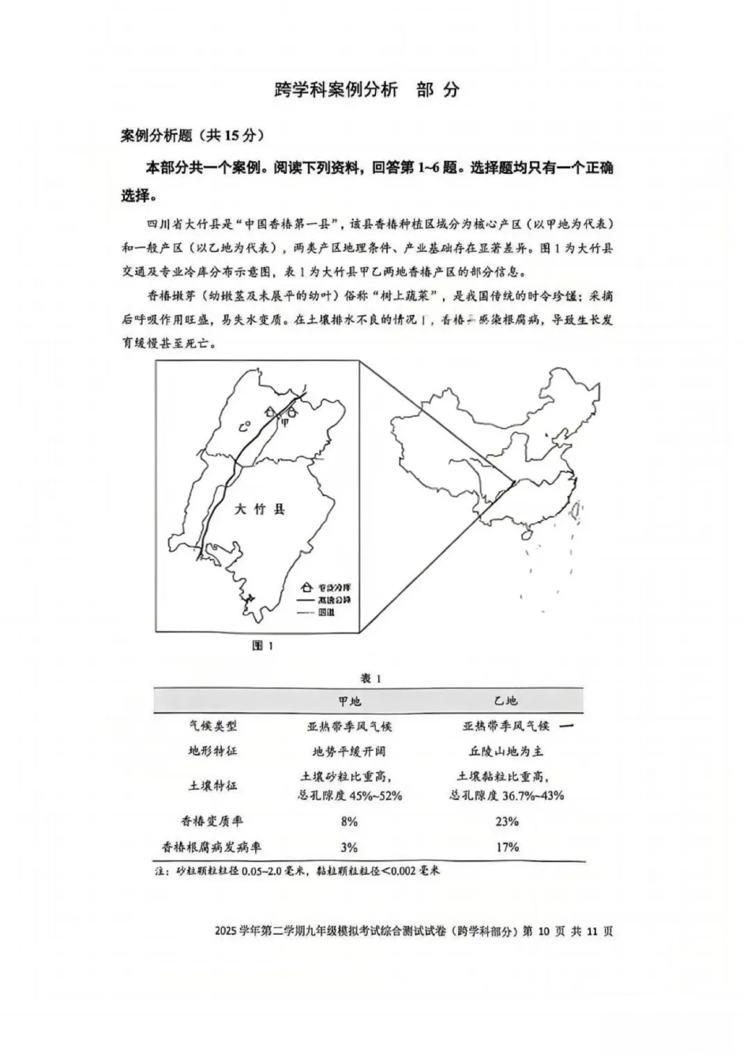 2026届宝山区初三二模综合试卷(跨学科部分) 第1张