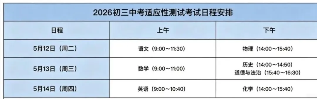 2026昆山中考一模考试时间已经出炉! 第1张