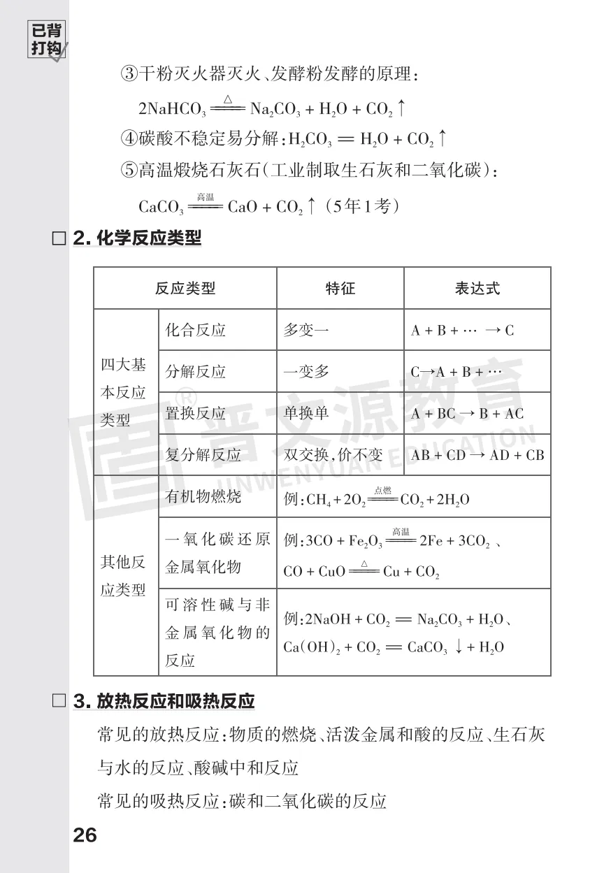 2026中考化学必考知识 第26张