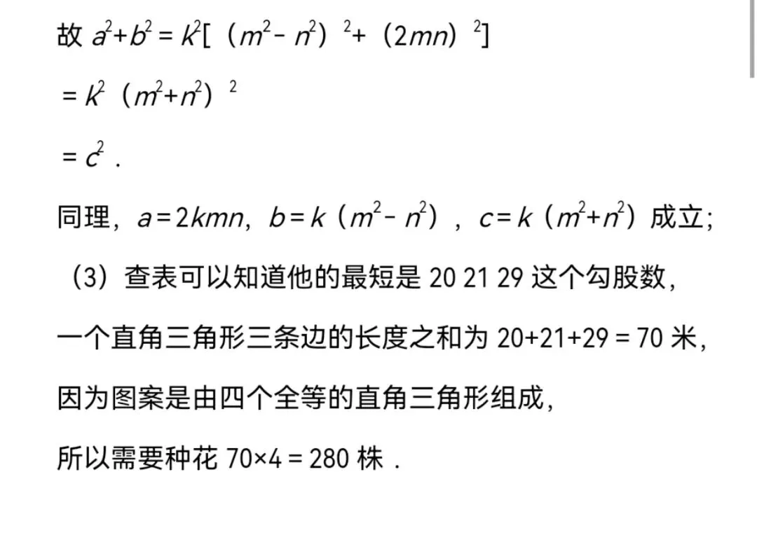 2025年广东省中考数学试卷第22题—勾股数 第3张