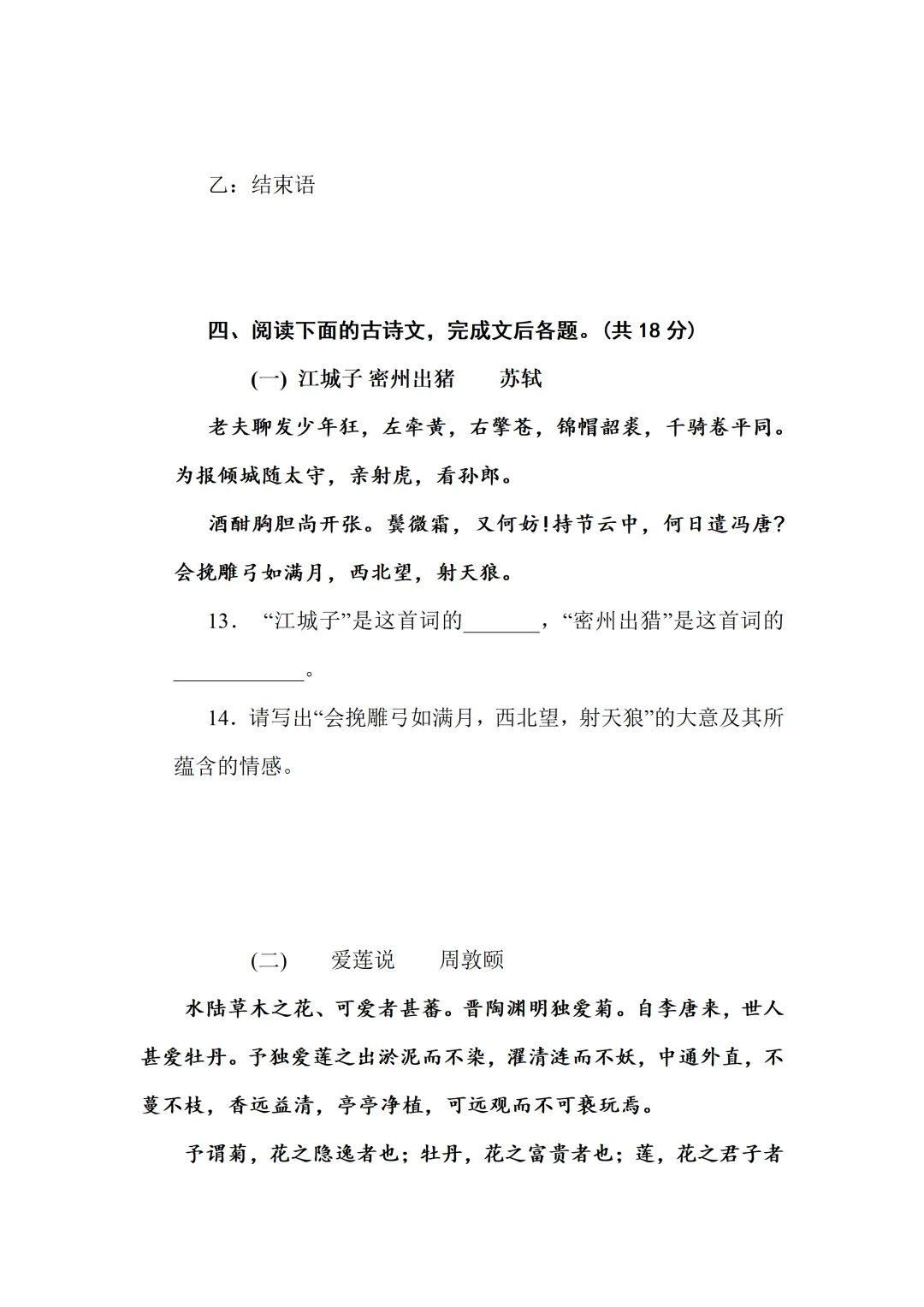 【中考真题】2010年湖南省长沙市中考语文真题及答案 第8张