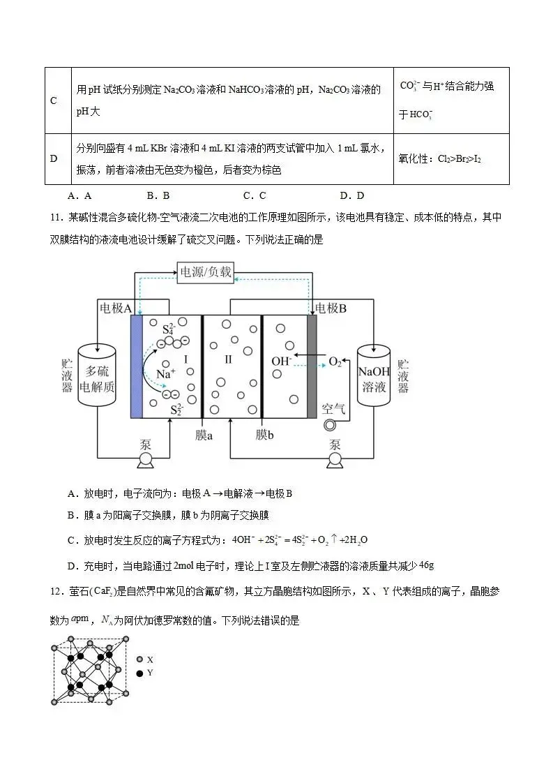 《高中试卷》广西柳州市2026届高三高考适应性考试化学试卷(含答案) 第6张