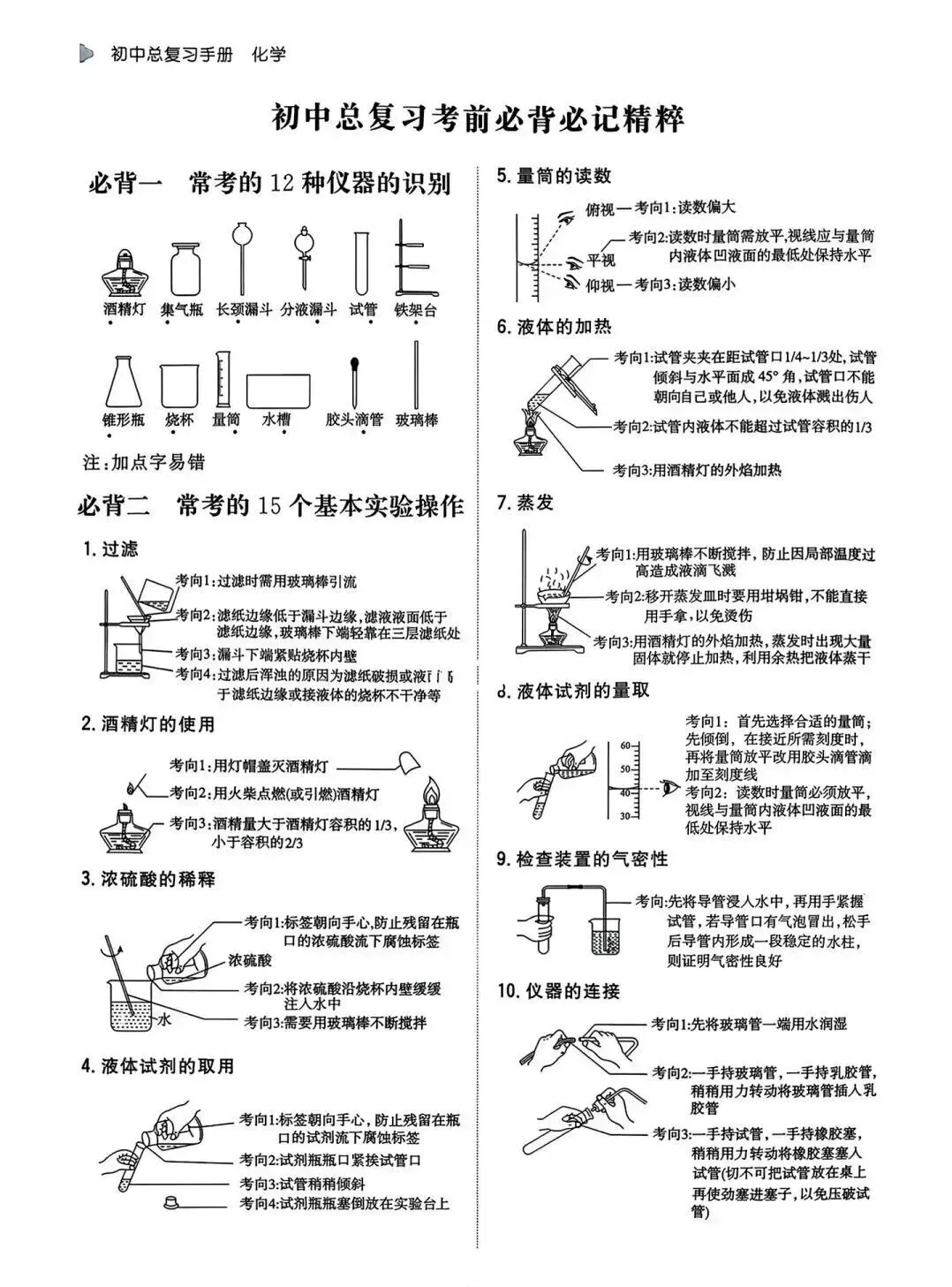 山西中考化学的分点必背 第3张