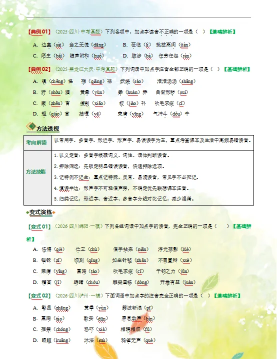 2026年中考语文第二轮复习精品(PPT课件+配套讲义+配套练习),收藏打印一份给孩子,考试冲刺120+! 第6张