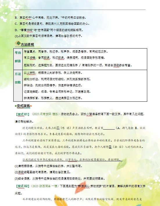 2026年中考语文第二轮复习精品(PPT课件+配套讲义+配套练习),收藏打印一份给孩子,考试冲刺120+! 第8张