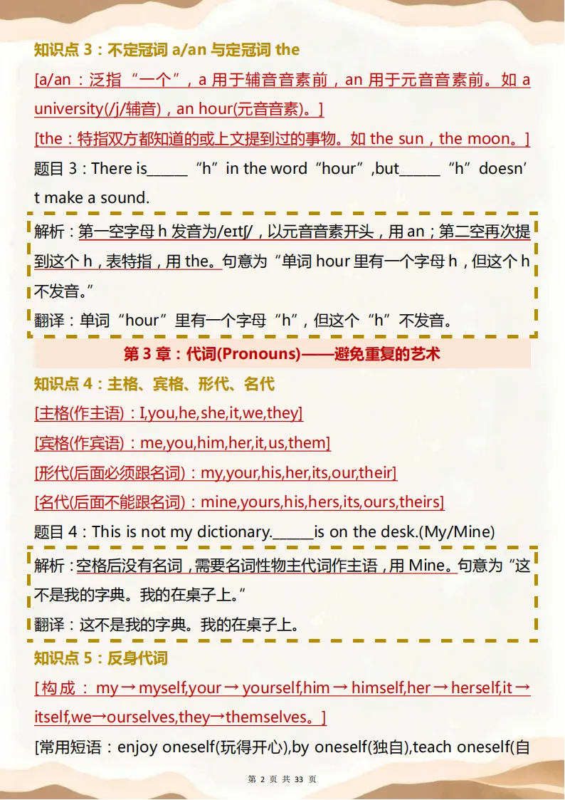 中考英语语法核心知识点!包含中考必考重点内容,背完拿分直接稳了! 第2张