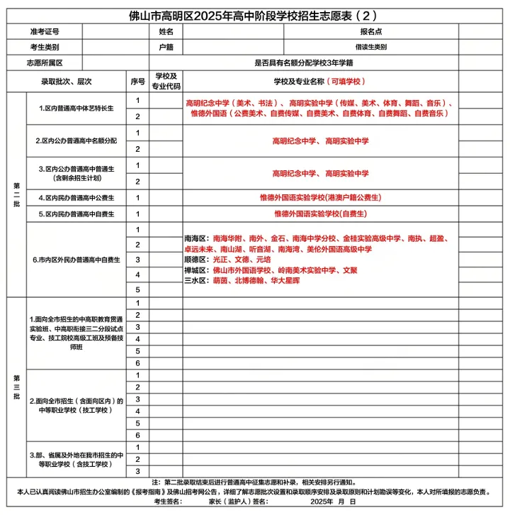 别瞎填!2026佛山中考各批次学校填报全攻略 第14张
