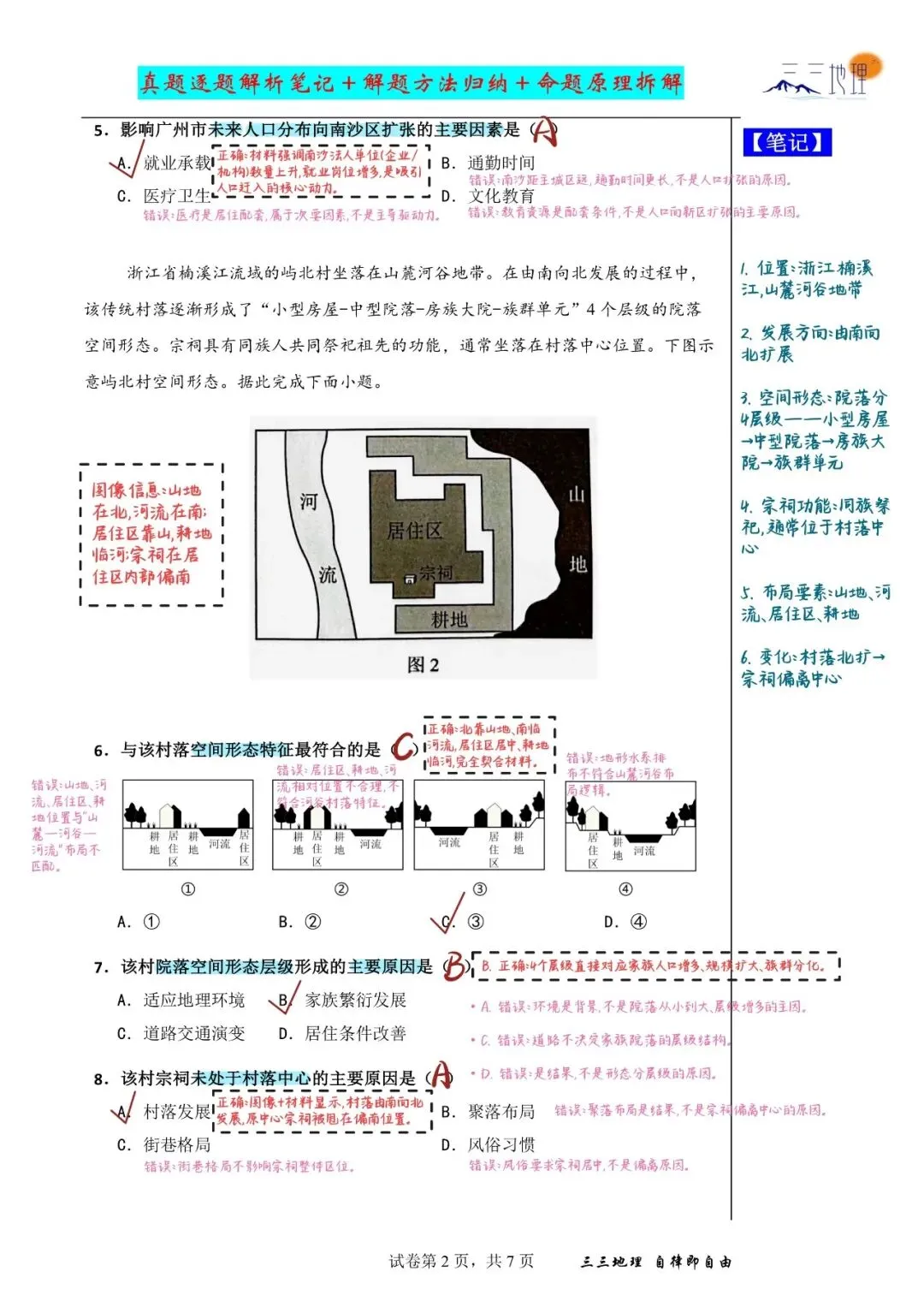 2025年高考地理湖南卷 真题拆解——精准掌握考点、熟悉命题逻辑、查漏补缺;拆解材料提取信息;遵循 “审情境→定考点→理逻辑→验答案” 第3张