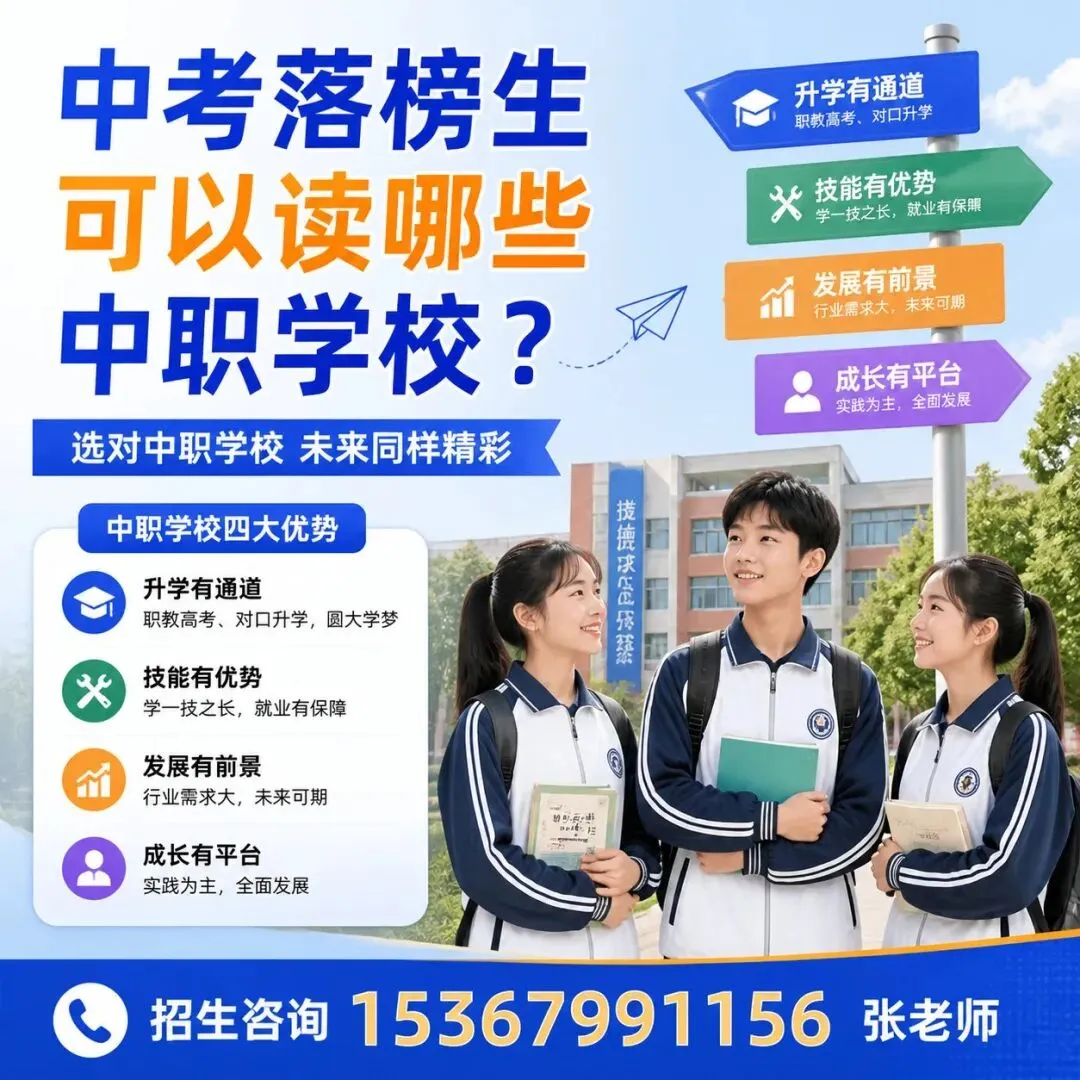 中考落榜生可以读哪些中职学校 第1张