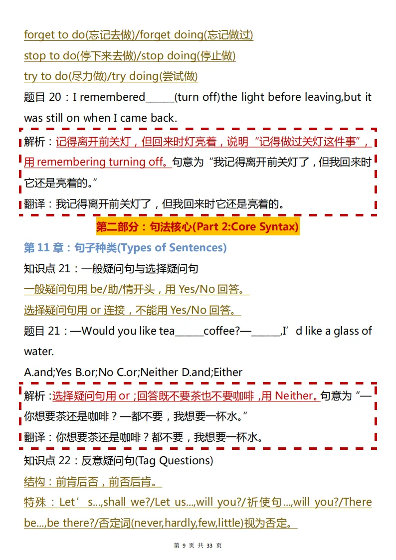 中考必看的英语语法!包含重点核心知识点,背完英语考试稳了! 第9张