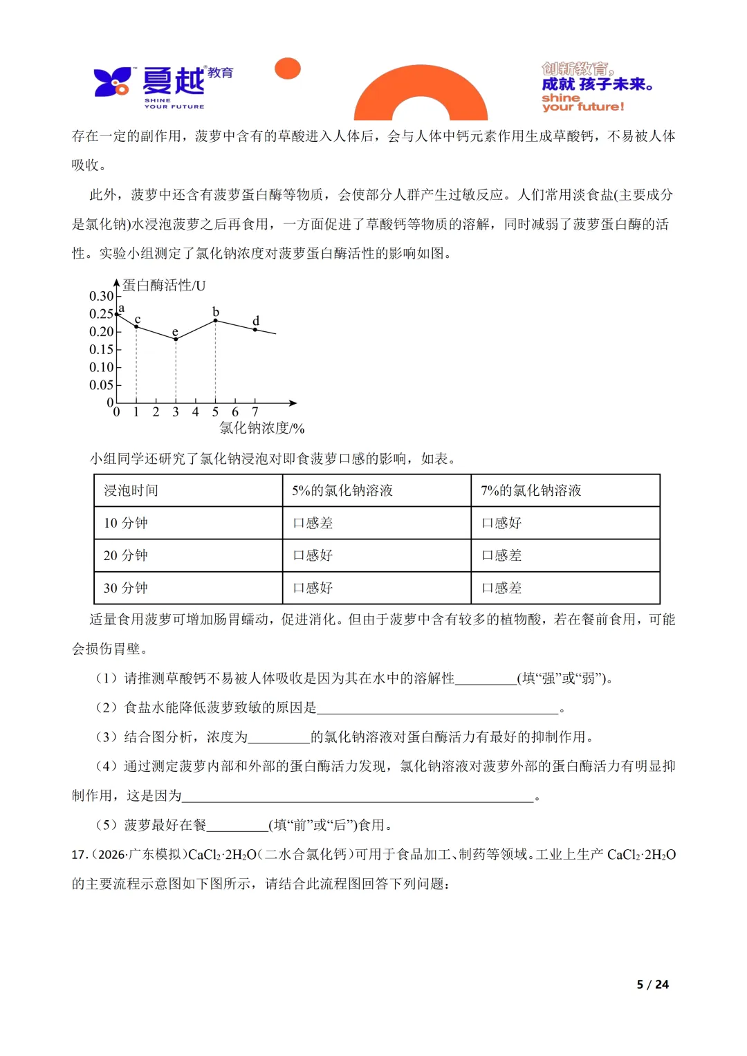 广东实验中学 2026 年中考模拟考试化学试卷 第5张