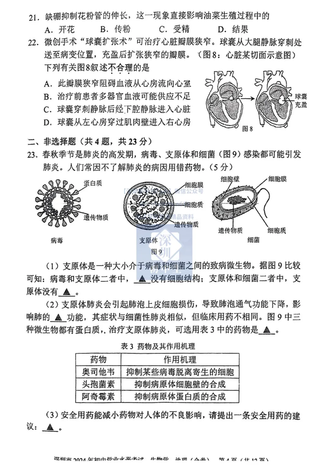 速领!深圳初二生地会考真题卷(地理+生物)! 第6张