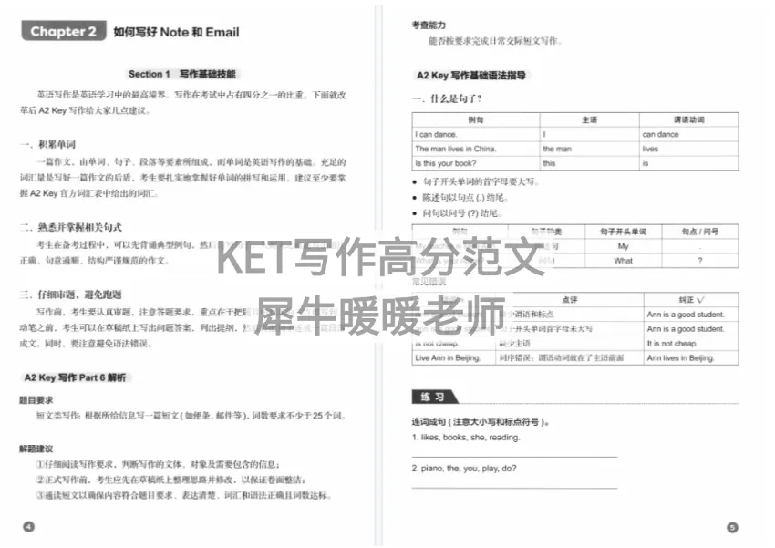 全书156页!KET考试备考写作真题及范文,20篇精讲,孩子轻松拿高分! 第5张