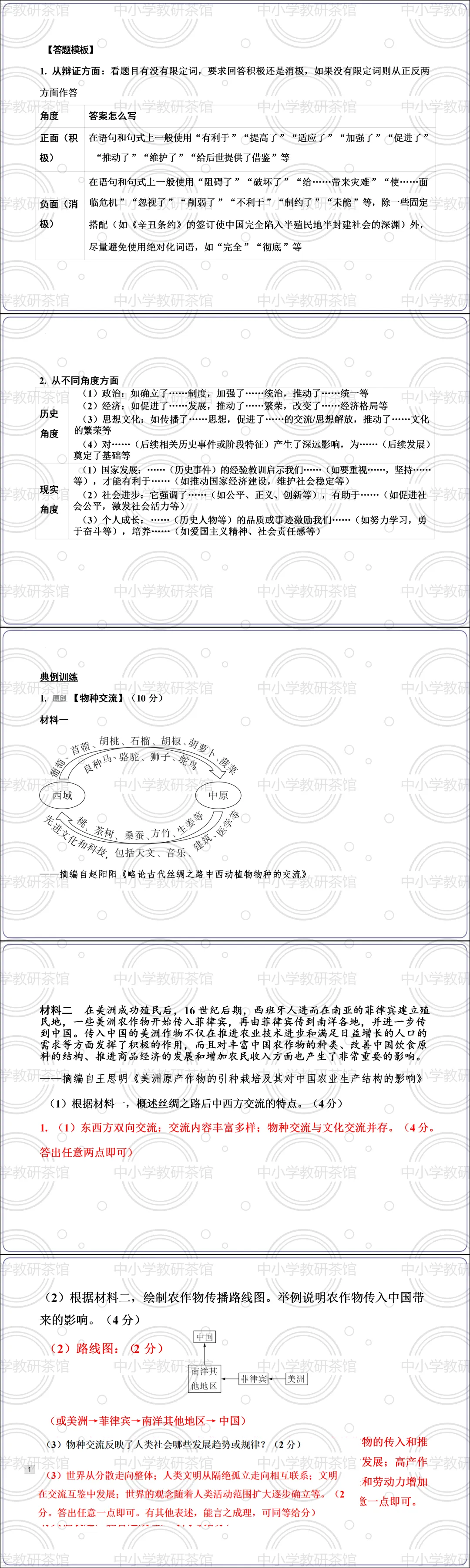 中考历史二轮复习 | “小切口”题型解题方法专训(附典例+答题模板),高分必备! 第4张