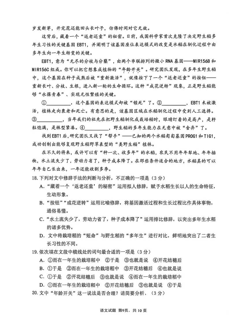 山东省泰山教育联盟2026届高三年级4月考试模拟(全科) 第16张