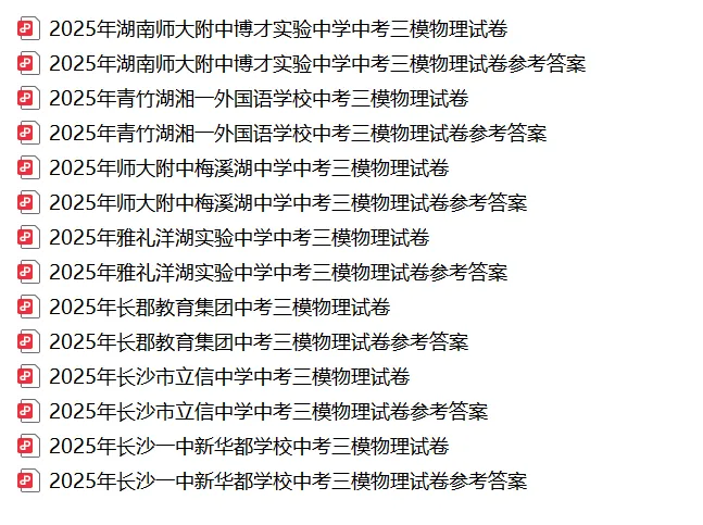 【真题汇总】——2025年长沙九年级下册中考三模物理试卷+参考答案(免费领取) 第17张