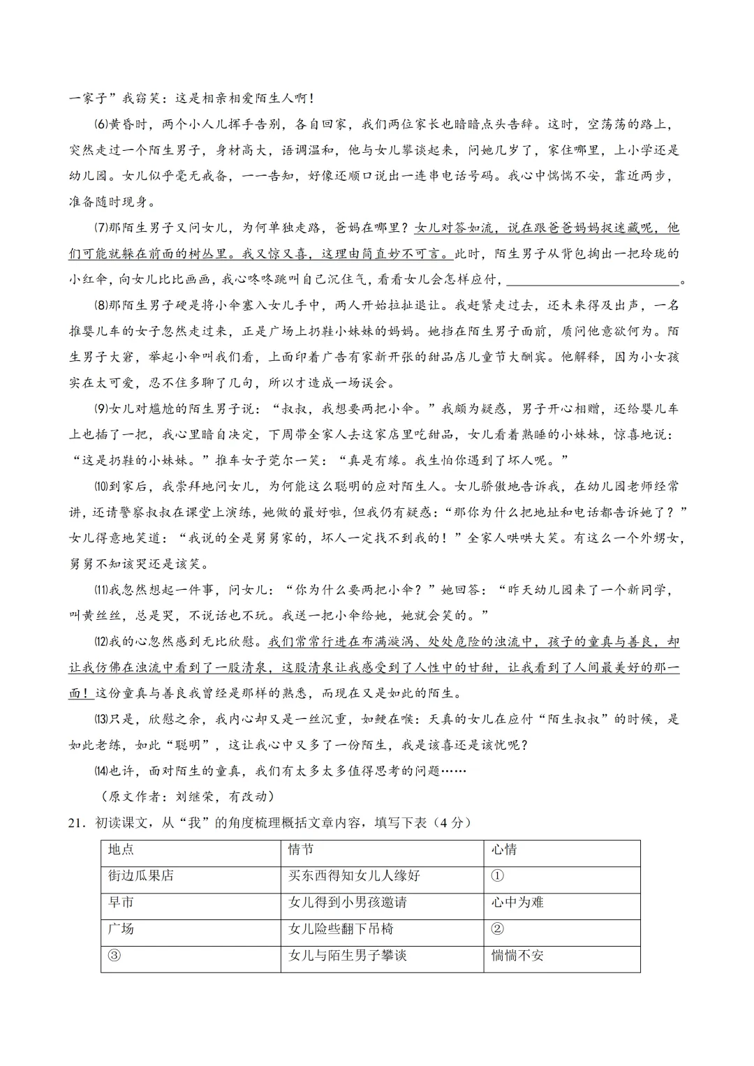 【中考真题分享】2016年长沙中考语文真题 第7张