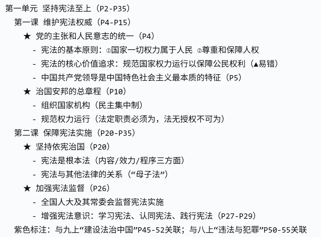 2026中考道德与法治——开卷考试教材笔记的完善方法 第1张