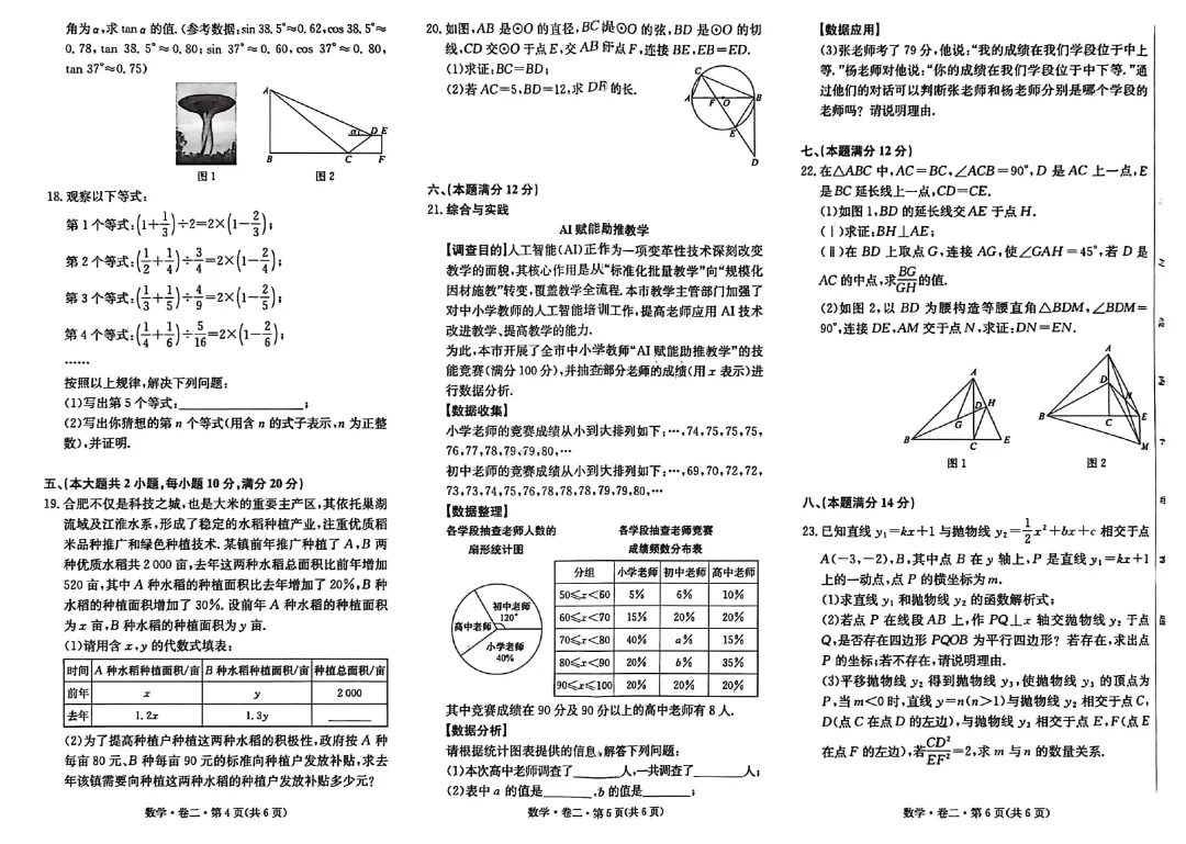 2026版安徽中考专版试卷 第11张