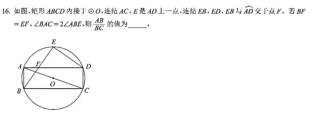 中考模拟|26宁波中考一模数学试卷答案及分析 第10张