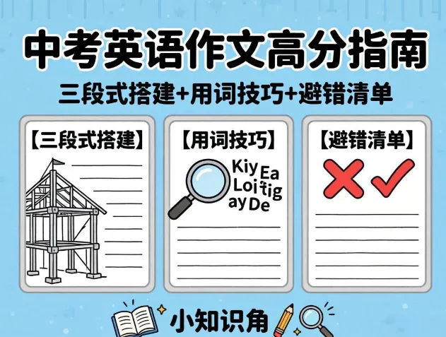 中考英语作文高分指南:三段式搭建+用词技巧+避错清单 第1张