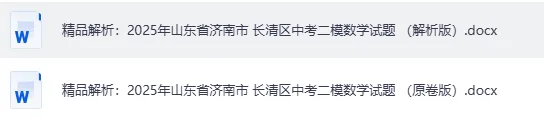 2025年山东省各地市中考数学二模真题试卷88份+,精品解析版,涵盖全省各地市,权威模拟精准备考!文末免费下载 第3张