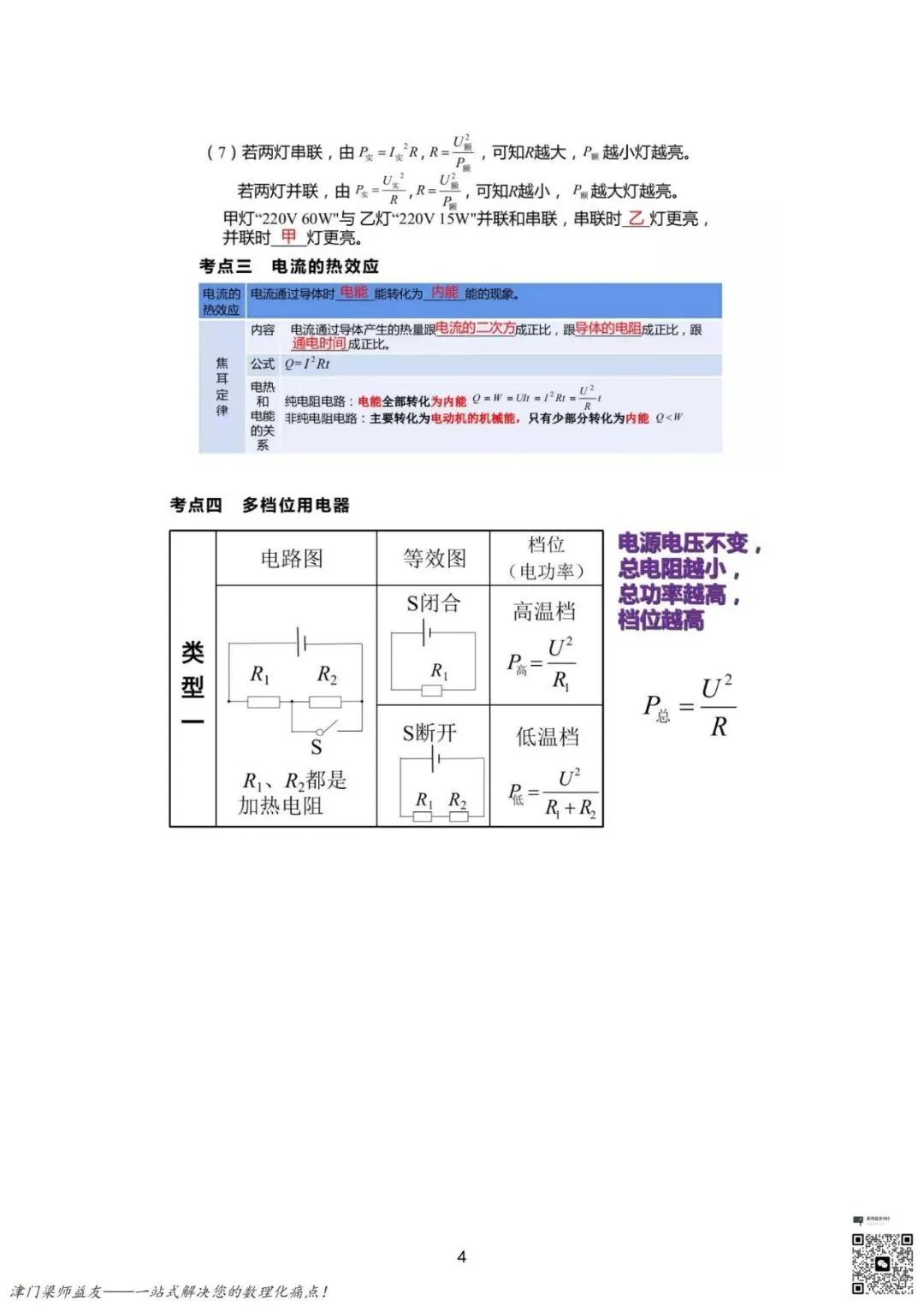 【中考物理】电功率这一篇就够了:公式详解+题型破解+方法总结 第5张