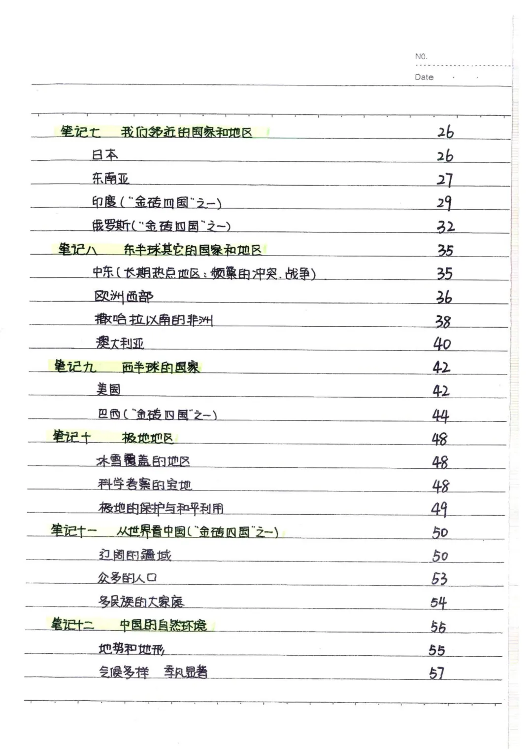 初中地理通用版中考地理状元笔记 中考知识点梳理 + 答题技巧 易错点备考资料 第5张