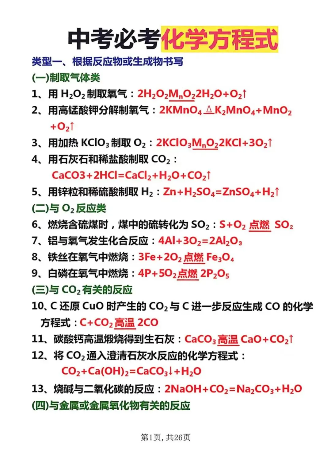 中考化学知识点大全【建议收藏】 第3张