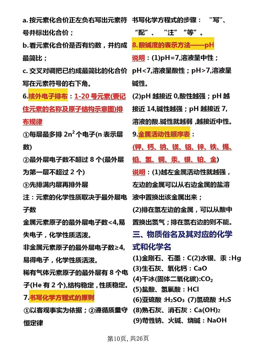 中考化学知识点大全【建议收藏】 第12张