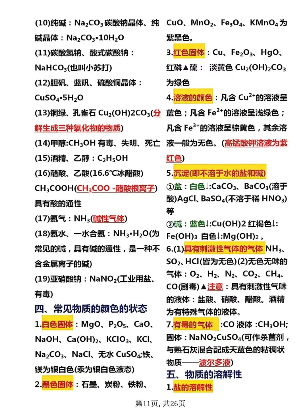 中考化学知识点大全【建议收藏】 第13张