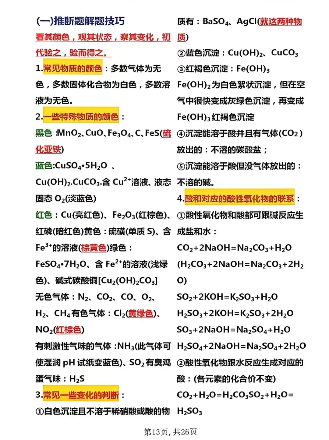 中考化学知识点大全【建议收藏】 第15张
