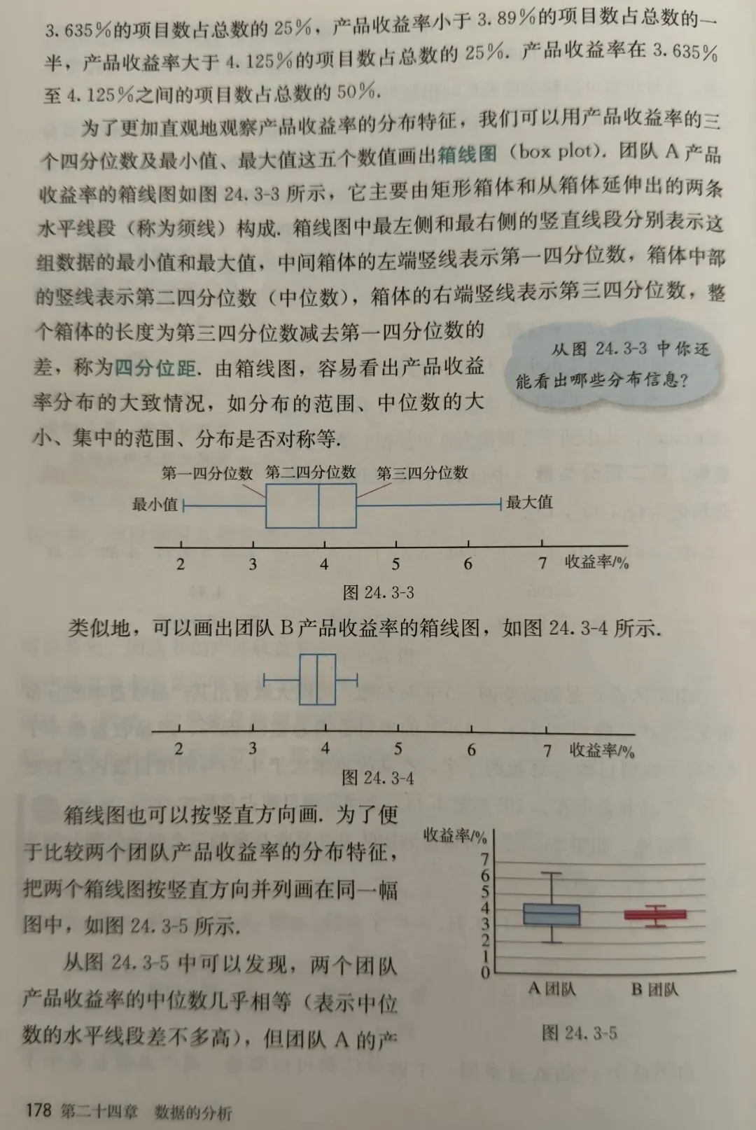 中考数学|「综合与实践」来自新教材中的素材(1)——箱线图 第3张
