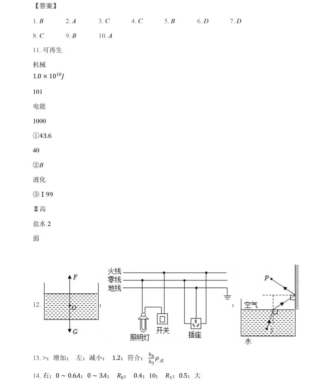 大庆中考物理试卷及答案 第8张