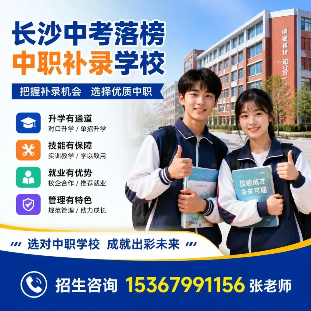 长沙有哪些中考落榜补录中职学校 第1张
