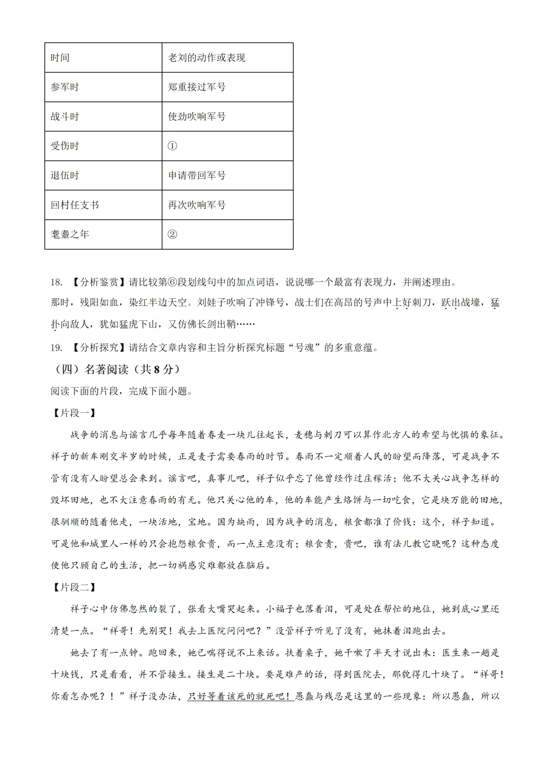 【中考真题分享】2022年长沙中考语文真题 第8张