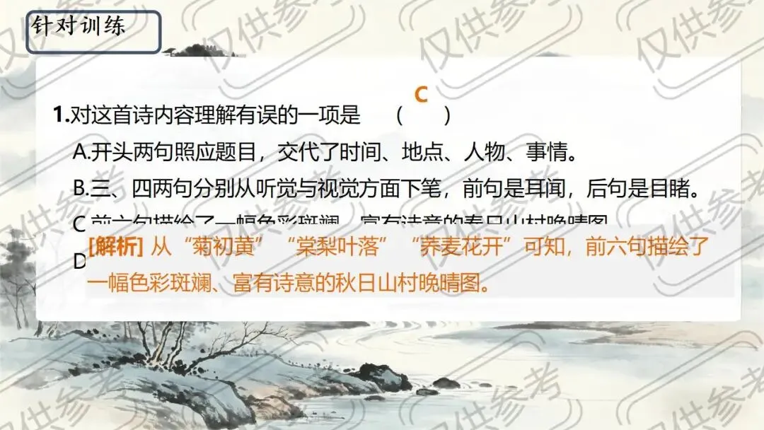 中考语文古诗文复习:五步鉴赏法,拿捏诗词鉴赏 第18张