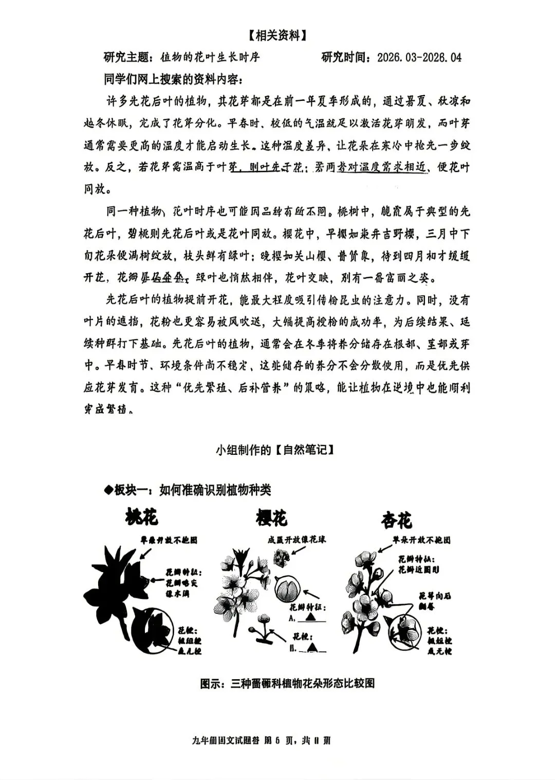 西湖区中考一模 | 2026年4月杭州市西湖区初中毕业生学业水平考试「四科」试题 第18张