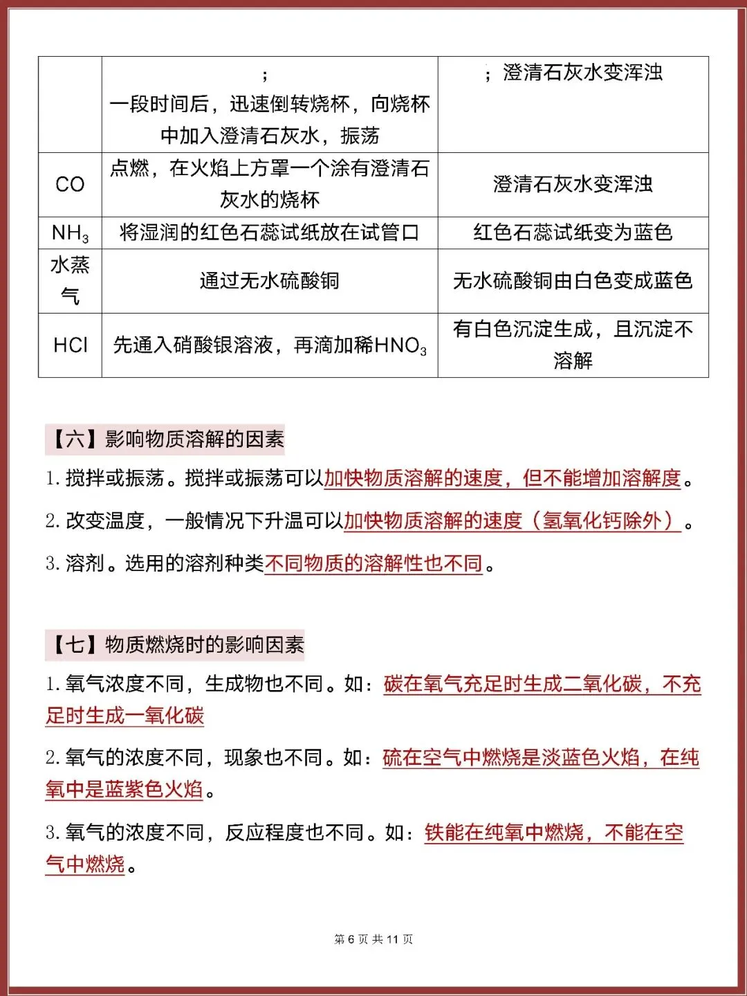 2026最新版:中考化学十大常考重要规律总结(可打印) 第6张
