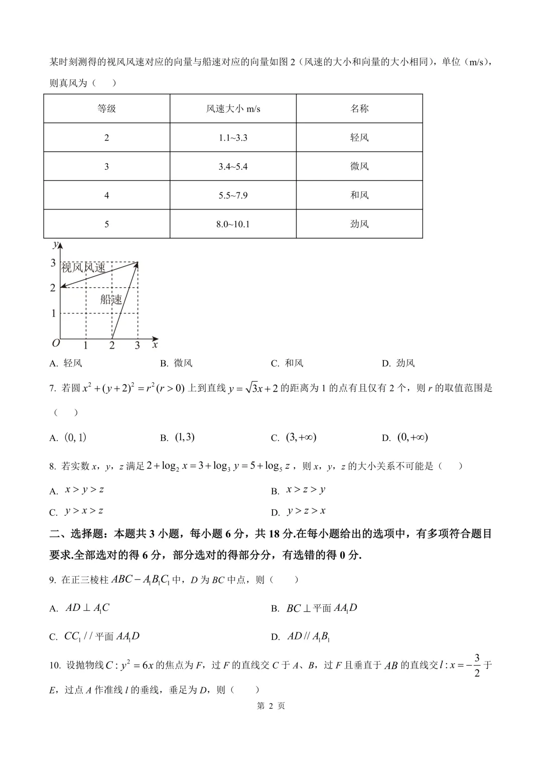 2025年高考全国一卷数学真题 第6张