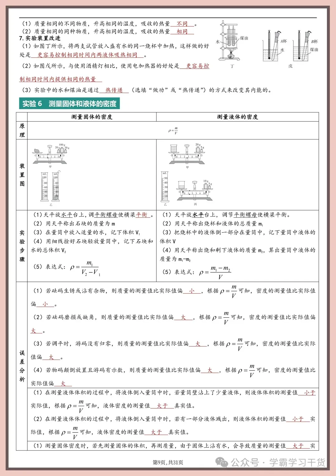 【物理实验】2026年新版中考物理实验总结 第9张