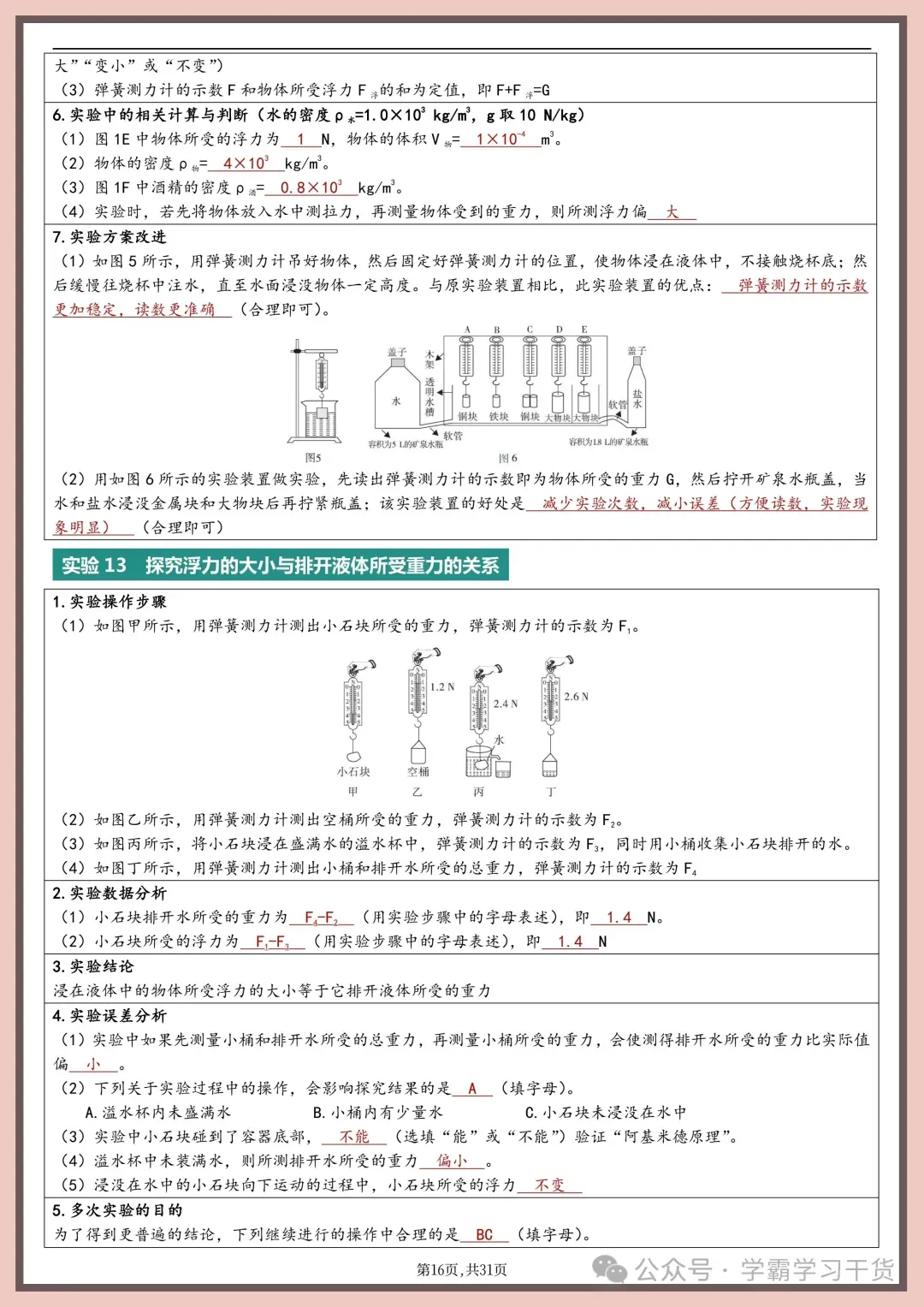 【物理实验】2026年新版中考物理实验总结 第15张
