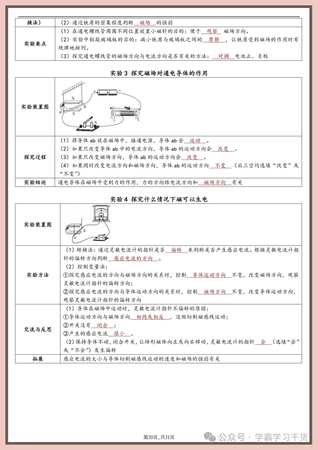 【物理实验】2026年新版中考物理实验总结 第29张
