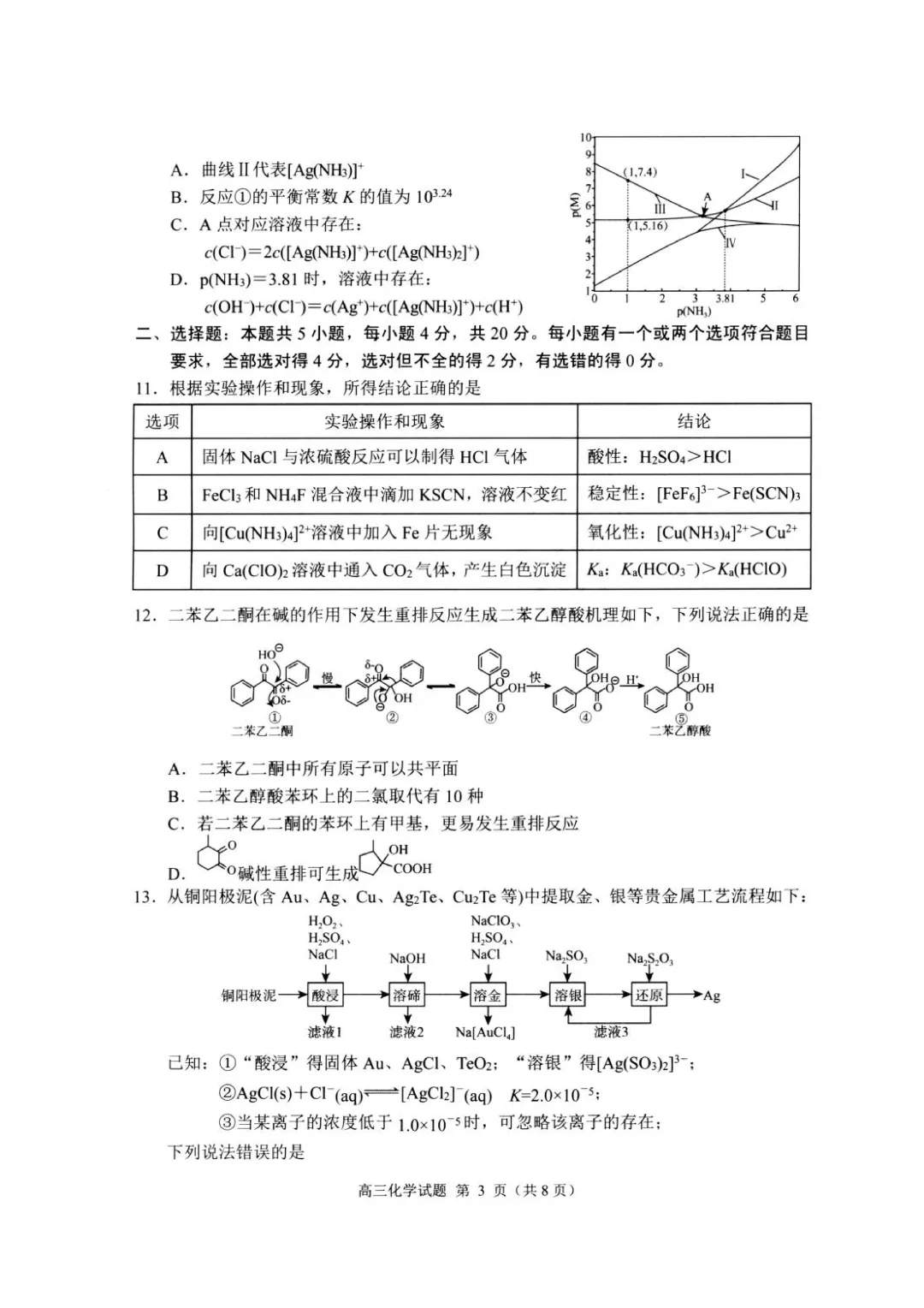 山东日照市2026届高三下学期4月模拟考试化学试题+答案 第5张
