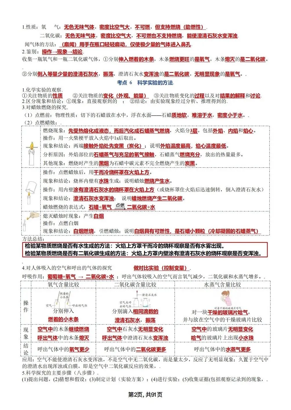 中考化学考点汇总,考前背诵,轻松90+(电子档私信点击资料获取) 第2张