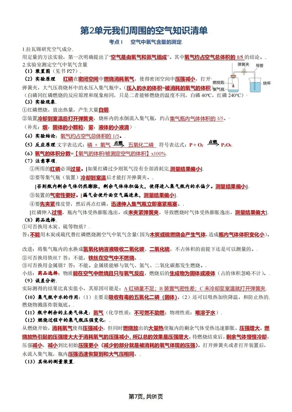 中考化学考点汇总,考前背诵,轻松90+(电子档私信点击资料获取) 第7张